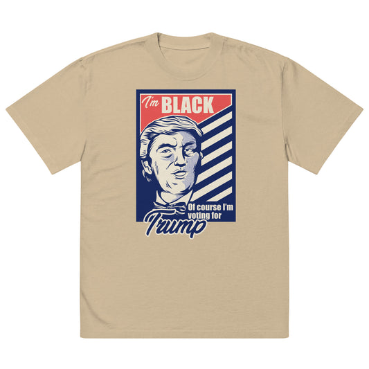 BlackTrumpvOversized faded t-shirt